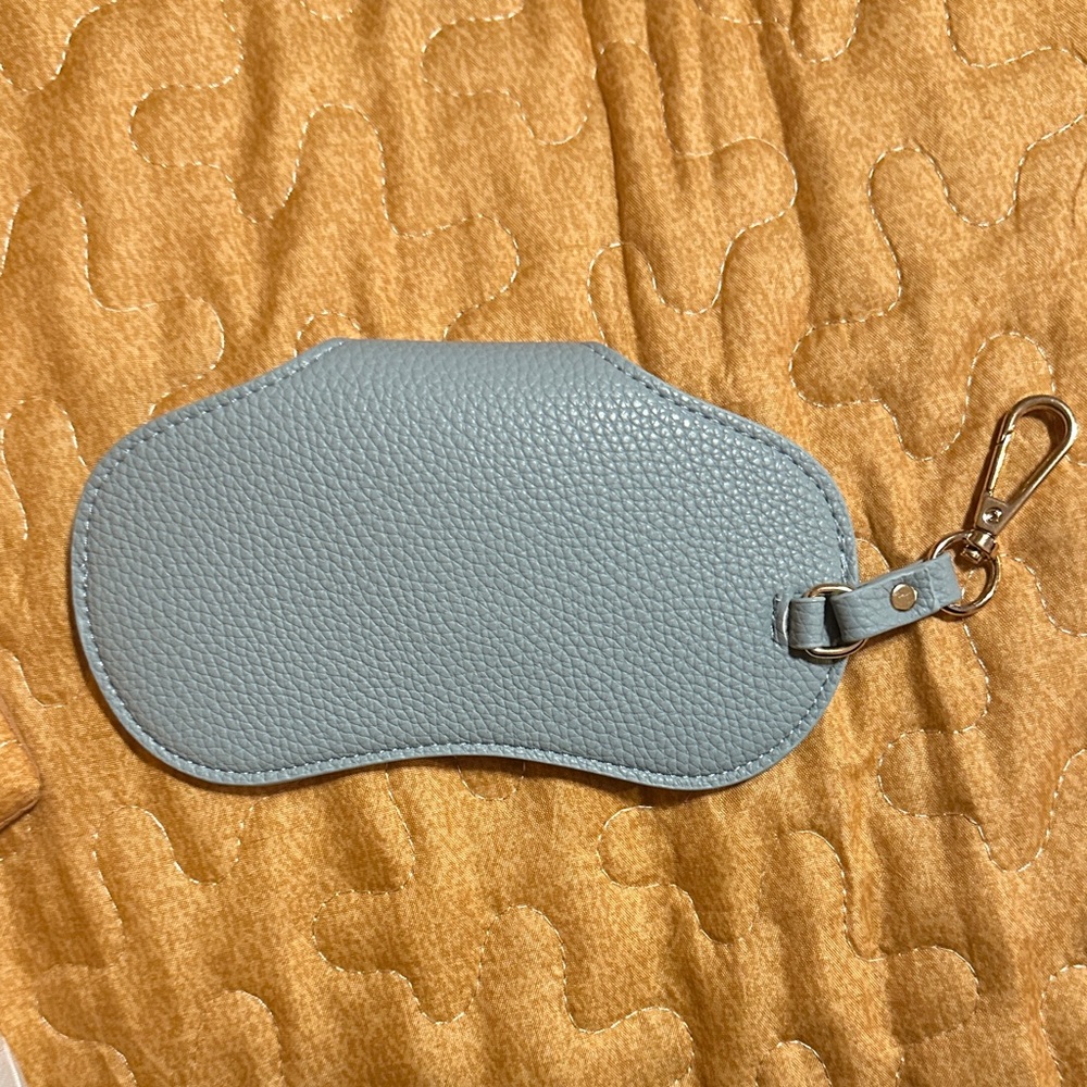 Kedzie Blue Leather Keychain Pouch for Sunglasses - Picture 2 of 5